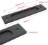 7 Inch Flush Pull, Rectangular Finger Flush Pulls Recessed Barn Door Handle Sliding Door Handles for Pocket Door, Gates, Garages, Sheds (Matte Bla...