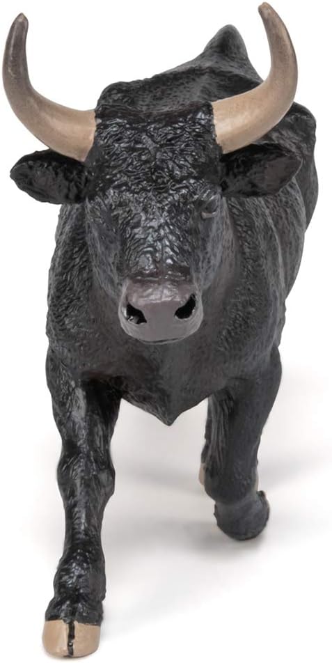 Papo -Hand-Painted - Figurine -Farmyard Friends -Camargue Bull -51182 - Collectible - for Children - Suitable for Boys and Girls - from 3 Years Ol...