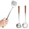 Wok Spatula and Ladle,Skimmer Ladle Tool Set, 17Inches Spatula for Wok, 304 Steel Wok Spatula...