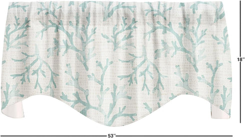 Valances for Windows Valance Curtains Kitchen Window Valances or Living Room Window Treatments Turquoise Blue Curtains Swag Beach Coastal Nautical...