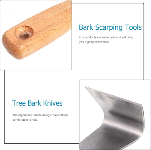 GANAZONO Fruit Tree Grafting Tool Bark Spud Debarking Tool Log Peeler Draw Shave Knife Garden Fruit Tree Bark Removal 2pcs Stripping Cutting Tool ...