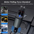 Retractable Car Charger, 4 in 1 Fast Cell Phone Automobile Chargers, with 2.7ft Retractable Cables and 2 USB Ports, Compatible with iPhone15/14/13...