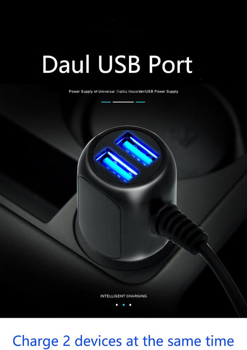 Car Charger Charging Cable Vehicle Power Cable Compatible for CARRVAS,Xgody J727,AROVA,AZDOME M550,Pruveeo D90-4CH,Magellan Roadmate,Garmin Dezl G...