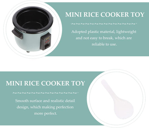 Kisangel Dollhouse Rice Cooker Miniature Rice Cooker Model Simulation Kitchen Appliance for Mini Play Food...