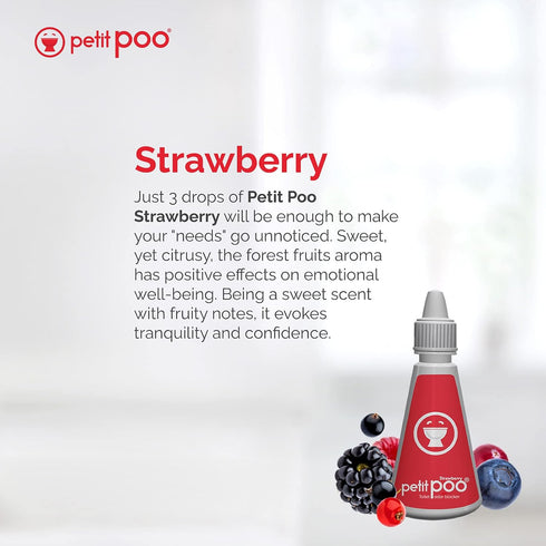 All Natural Toilet Odor Drops, Eliminator Deodorizer, Odor Blocker Liquid, Air Freshener - Travel Dropper personal Bottle, Strawberry...