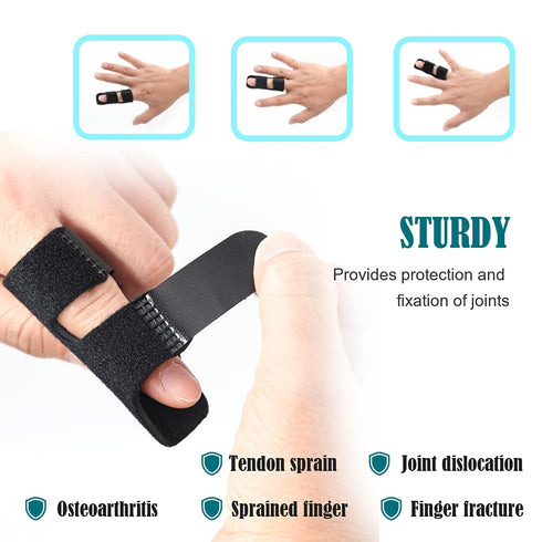 4 Pcs Trigger Finger Splints/Brace for Knuckle Immobilization,Broken Protector and Straightening Arthritis Relief,Pain Relief,Fits Index,Middle Ri...