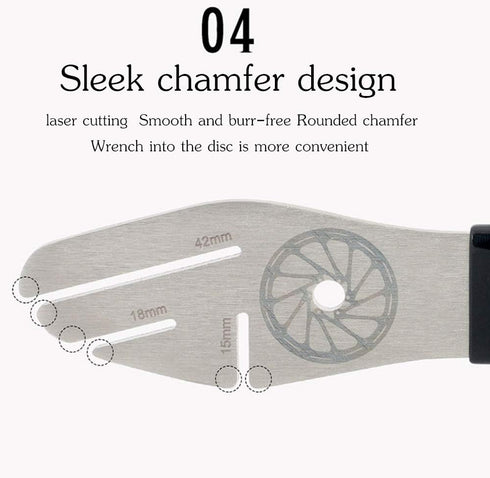 VXM Bike Disc Rotor Alignment Tool, Truing Wrench Bicycle Brake Disc Adjuster Flattening Correction Repair Tool+4 Pcs Bicycle Disc Brake Pads Adju...