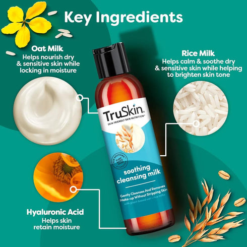 TruSkin x Kylie Skincare Gift Set – With Vitamin C Face Serum 1 fl oz, Soothing Cleansing Milk 4.2 fl oz and Rose Water Spray for Face 4 fl oz – E...