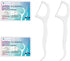 Dental Floss Picks, Oral Care Dental Flossers, Travel Floss Picks for Teeth Cleaning, Portable Case Toothpicks Sticks 100 Count (2 Boxes)...