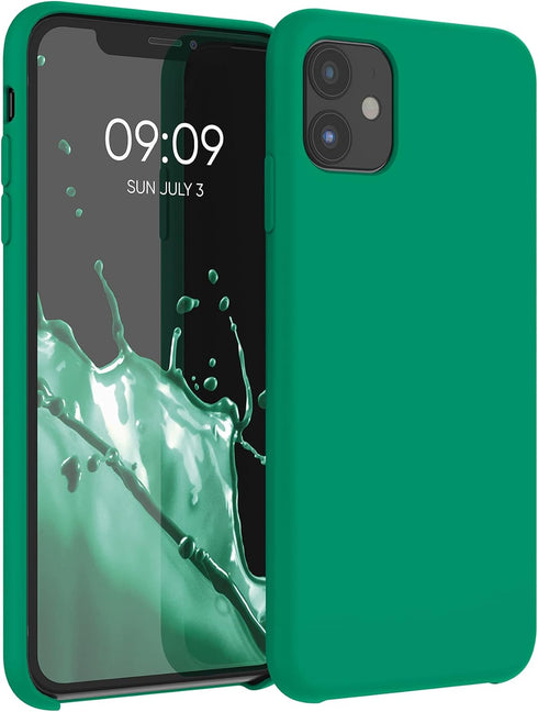 kwmobile Case Compatible with Apple iPhone 11 Case - TPU Silicone Phone Cover with Soft Finish - Emerald Green...