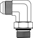 3/8"" Male JIC X 3/8"" O-Ring Elbow 90° Degree Hydraulic Adapter, Silver...