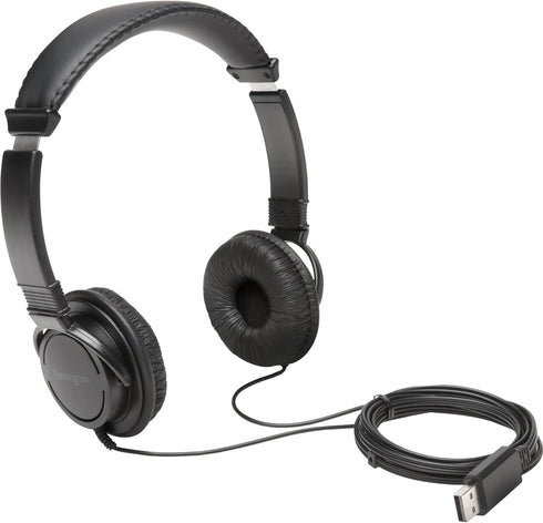 Kensington USB-A Hi-Fi Headphones, Over-Ear Headset, 6ft Cord (K97600WW), Black......