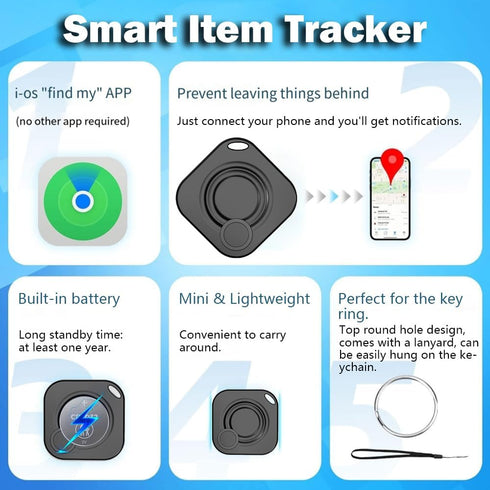 Key Finder Locator with Sound Find My Luggage Key Tracker Powerful Bluetooth Luggage Tracker with Sound Item Locator for Keys Bags Wallets Pet,Pho...
