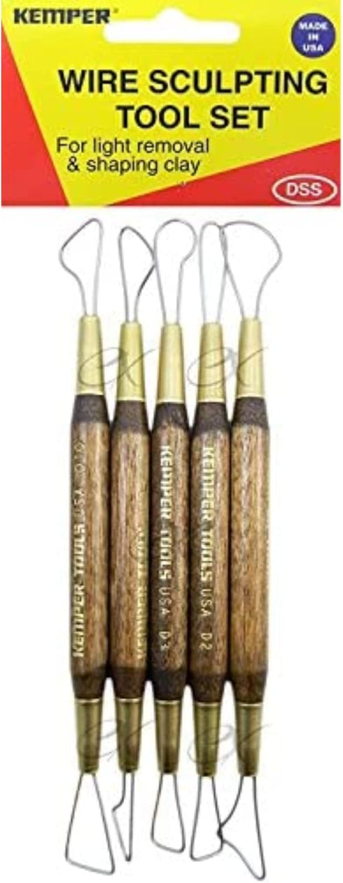 Kemper Wire Sculpting Tool Set DSS For Light Removal & Shaping Clay, Dough, Pottery 5 PC 6-1/2'' TOOLS...