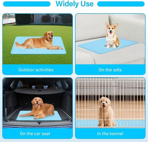 Cooling Mat for Dogs, Summer Cooling Pads Pet Cooling Mat Outdoor for Dogs Easy Carry Keep Your Pet Cool, Machine Washable (Large)...