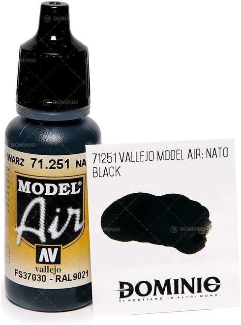 Vallejo Model Air 17 ml Acrylic Paint - Nato Black...