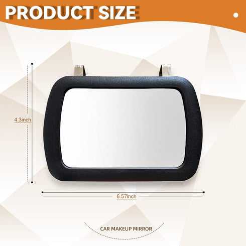 Car Sun Visor Vanity Mirror, Universal Car Vanity Mirror, Clip-on Rear View Sun-Shading Cosmetic Mirror, Rear View Sun-Shading Travel Cosmetic Mir...