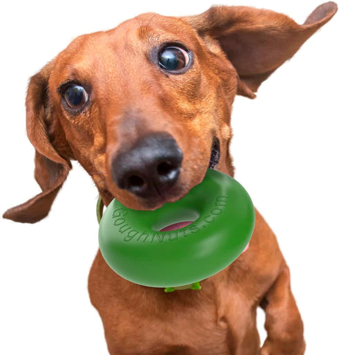 Goughnuts - Rubber Dog Chew Toy Med .75, Green, Ring...