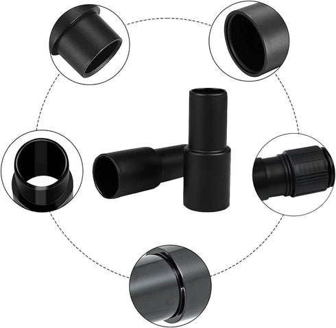 (2 Pieces) Vacuum Cleaner Adapter 35mm (1-3/8 Inch) to 31 mm (1-1/4 Inch) for Inner Diameter 32 mm Brush Fit to Outer Diameter 35 mm Tube Plastic ...