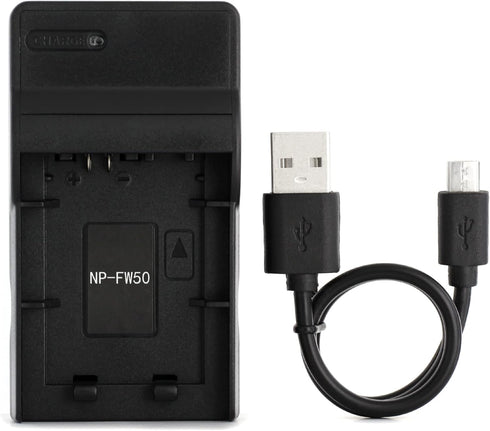 NP-FW50 Charger for Sony Alpha 6000, 5000, 5100, ILCE-6000, ILCE-7, NEX-5T, NEX-6, NEX-5R, NEX-7, NEX-5, NEX-3N, NEX-3, NEX-C3, SLT-A37 Camera and...