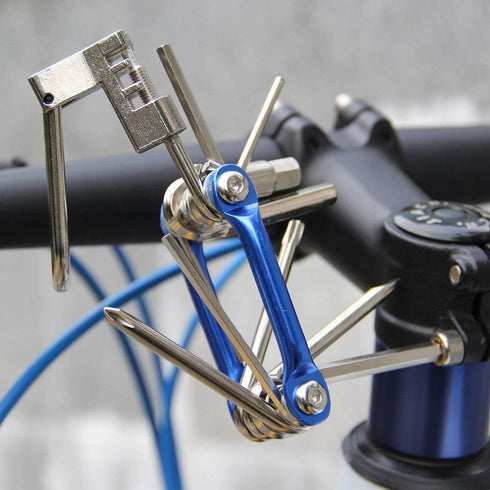 Outdoor color aluminum alloy combination tool mountain bike repair repair tool with chain cutter repair kit...