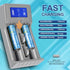 Rechargeable Batteries Charger AA AAA C with Smart LCD Display,Universal Battery Charger Lithium/Ni-Mh/Ni-Cd Rechargeable Coin Battery Charger Lir...