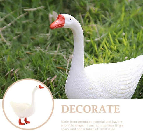 Goose Statue Farm Animal Sculpture: Garden Goose Statue Yard Farm Animal Figurine Country Easter Patio Home Decoration for Indoor Outdoor Desktop(...