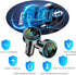 4-in-1 Fast Car Charger,PD/QC3.0/Type C Car Charger Fast Charging,Universal Car Phone Charger Cigarette Lighter USB Charger with Blue LED & Voltme...