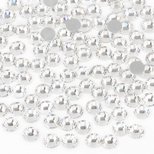 beadsland Flat Back Crystal Rhinestones Round Gems for Nail Art and Craft Glue Fix, Crystal (1.9-2.0mm) SS6/1440pcs...