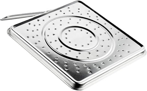Classica Foldable Tin Plate Bread Toaster Camping Cookware, Ideal For Use On Gas Flame, Bread and Tortillas, and Pan (Stainless Steel), Silver...
