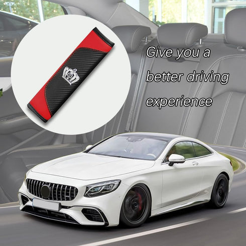 Car Seat Belt Cover, Soft Auto Seat Belt Cover, Diamond Crown Gear Shifter Cover, Car Seat Belt Strap Cushion, Carbon Fiber Leather Car Seat Belt ...