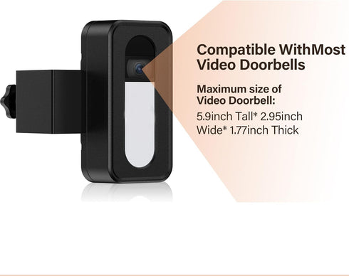 Anti-Theft Video Doorbell Mount, Doorbell Mount for Most Model, No-Drill Mounting Bracket Accessories for houses, apartments, Renters, businesses...