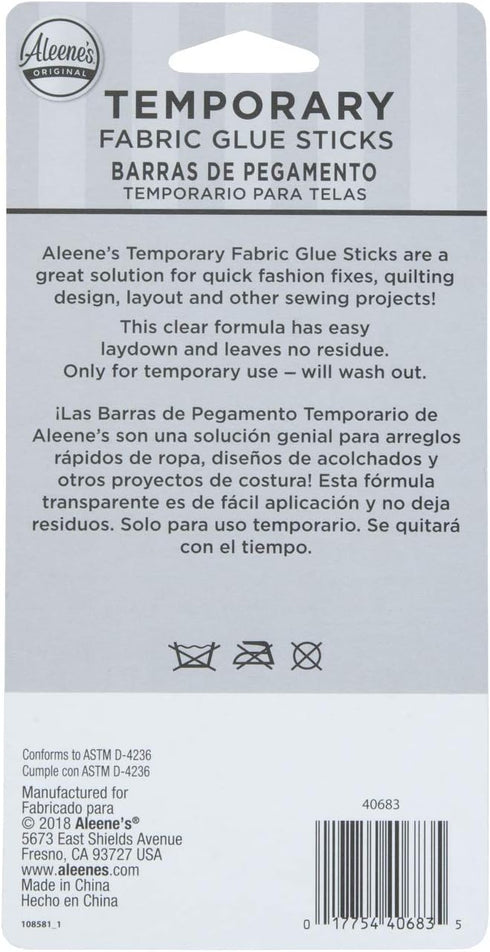 Aleene's Temporary Fabric Glue Sticks 2/Pkg.28oz...