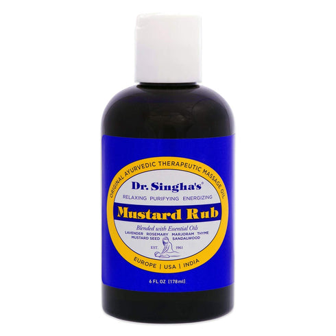 Dr. Singha's Mustard Rub, Original Ayurvedic Relaxing, Purifying, and Energizing Massage Oil - Made in USA, 6 oz...