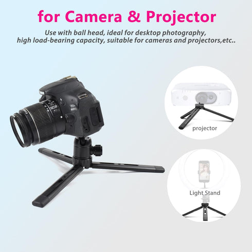 Adjustable Aluminum Mini Tripod, Desktop Tabletop Tripod Stand for DSLR Cameras, Zhiyun Weebill/Smooth/Crane, DJI Ronin S/SC/RSC/RS,Osmo Mobile,St...