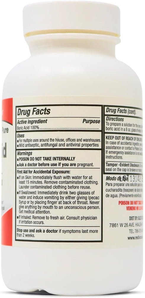Boric Powder, Multipurpose Household Cleaner and Freshener, Pure Granular Formula, Versatile Use, Made in the USA (4, Ounces)...