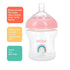 Nuby 3-Pack Infant Feeding Bottles with Slow Flow Breast Size Silicone Nipple: 0+ Months, 6oz, 3 Pack Set: Delicate Star, Rainbow, Butterfly Print...