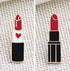 Red Lip Lipstick Enamel Lapel Brooch Pin for Men Women (2 PCS 1#)...