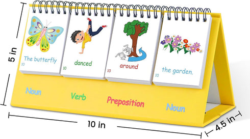 Sentence Building Flip Chart for Kids,Speech Autism Therapy Learning Materials for Preschool Kindergarten Elementary Special Classroom Must Haves,...