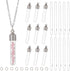 SUNNYCLUE 1 Box 10Pcs Vial Necklace Bulk Wish Bottle Necklace Making Kit Glass Bottle Charms Necklace Screw Cap Bottle Empty Clear Vial Necklaces ...