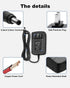 DC 12 Volt 1.5 Amp Switching Power Supply, 100-240V 50-60Hz AC to DC 12V 1.5A 18W Power Supply Adapter with 5.5mm x 2.5mm DC Outlet Plug, and 10 M...