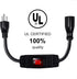 Outdoor Waterproof On/Off Switch Extension Cord, Heavy Duty 125v/250v Black SJTW Cord (1.5 Ft, Black)...