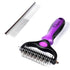 Pet Grooming Brush and Metal Comb Double Sided Long Hair Pet Undercoat Cleaner Undercoat Rake for Dogs and Cats Removes Mats and Lint Effectively ...