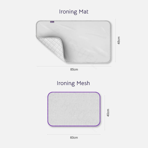 The Quilted Bear Travel Ironing Mat & Iron Mesh Cloth - Portable Ironing Board Travel Table Mat for Mini Steam Iron with Ironing Scorch Mesh Inclu...