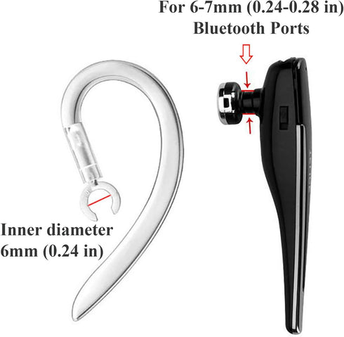 Ear Hooks 360° Rotatable Multi-Dimensional Adjustable Soft Silicone Universal Headset Clips Anti-Slip Sports Clamp Loop Replacement Comfortable 5P...
