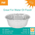 Lightweight Stainless Steel Feeding Dish for Dog, Cat, Pet Food and Water Dish | Silver, 2-Quart...