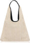 Hand-woven Straw Shoulder Bag Boho Black Leather Top Handle Tote Retro Summer Beach Bag Holiday Travel Handbag...