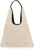 Hand-woven Straw Shoulder Bag Boho Black Leather Top Handle Tote Retro Summer Beach Bag Holiday Travel Handbag...
