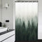 Green Misty Forest Shower Curtain Nature Shower Curtain Set Pine Tree Jungle Mountain Plant Rustic Scenery Landscape Shower Curtains for Bathroom ...