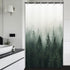 Green Misty Forest Shower Curtain Nature Shower Curtain Set Pine Tree Jungle Mountain Plant Rustic Scenery Landscape Shower Curtains for Bathroom ...